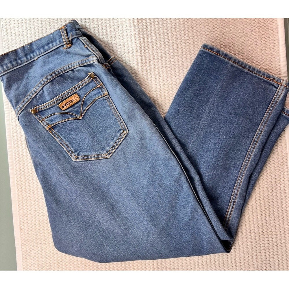 Vintage Gitano Jeans Size 34 Made In Hong Kong Blue Denim Straight Leg 90s
